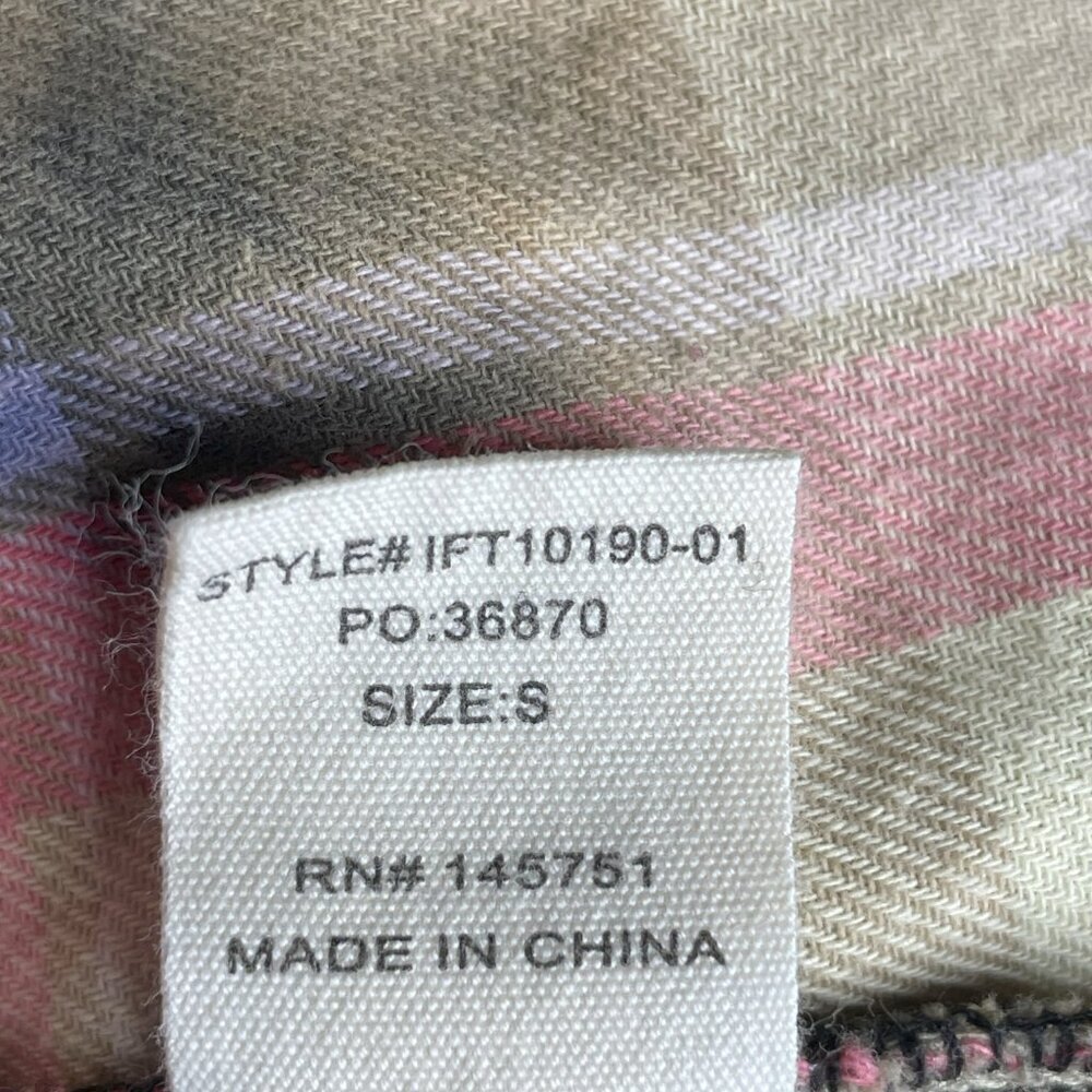 Fantastic Fawn Plaid Cotton Shacket Size Small - Picture 6 of 9